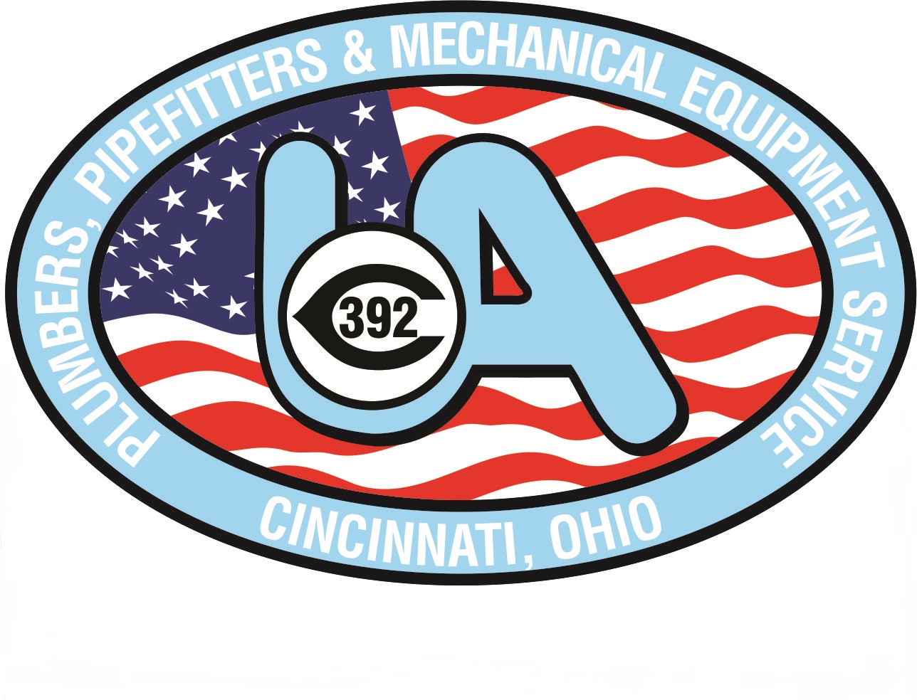 Plumbers, Pipe Fitters and Mechanical Equiptment Services Local Union 392 Logo